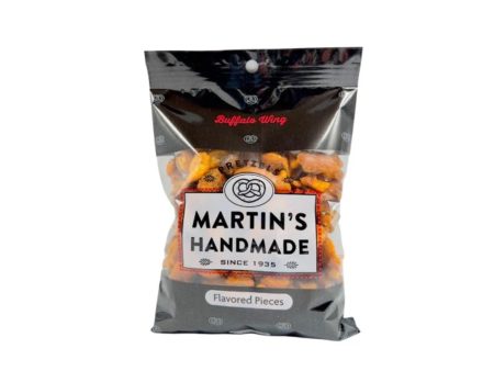 Martin s Handmade Pretzel Bits Buffalo Wing - Case of 8 6oz Bags Online now