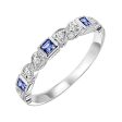 14Kt White Gold Diamond 1 12Ctw & Sapphire 1 6Ctw Ring Online now