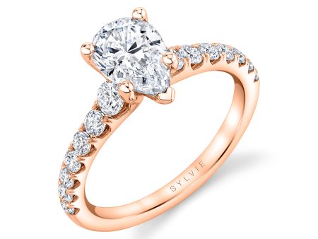 Pear Shaped Classic Engagement Ring - Veronique For Cheap