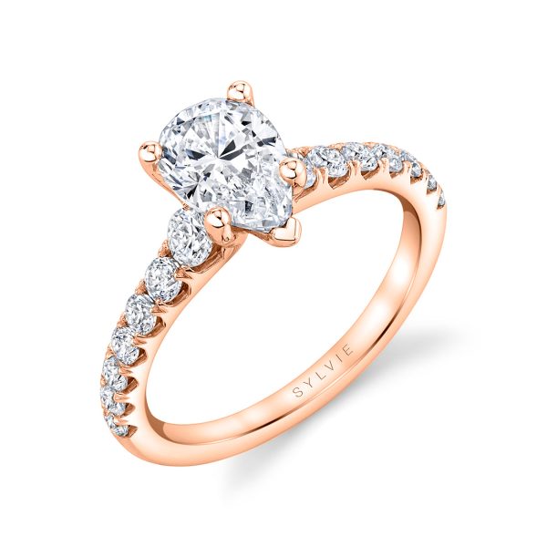 Pear Shaped Classic Engagement Ring - Veronique For Cheap