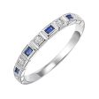 14Kt White Gold Diamond 1 12Ctw & Sapphire 1 8Ctw Ring Online Sale