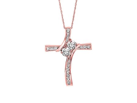 14Kt Rose Gold Diamond 1 2Ctw Pendant Hot on Sale