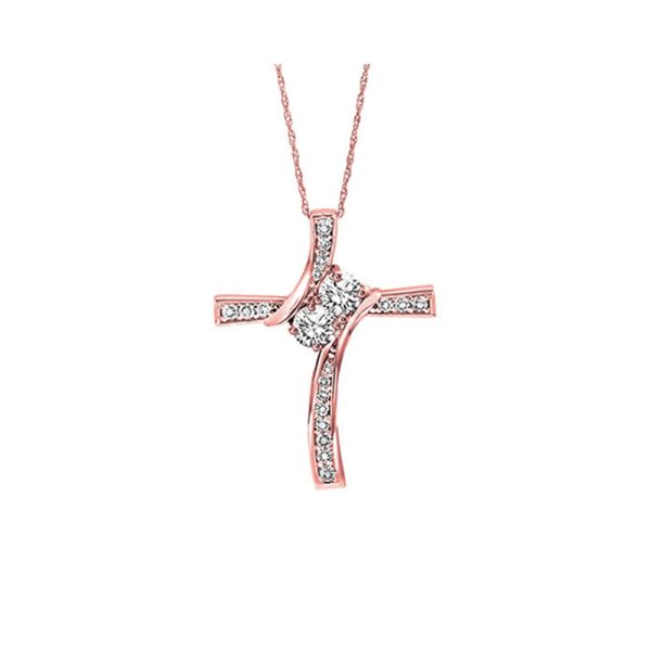 14Kt Rose Gold Diamond 1 2Ctw Pendant Hot on Sale