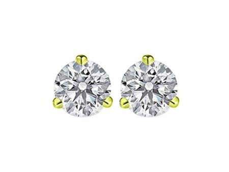 18Kt Yellow Gold Diamond 1 1 4Ctw Earring For Sale