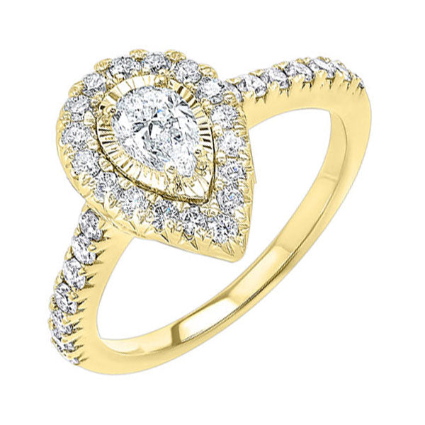 14Kt White Yellow Gold Diamond 3 4Ctw Ring on Sale