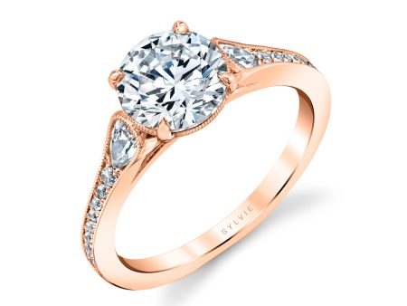 Round Cut Unique Engagement Ring - Esmeralda Online Hot Sale