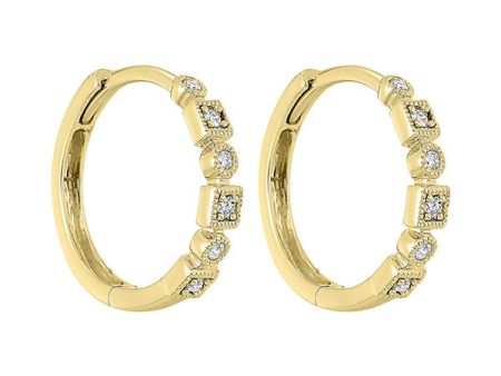 14Kt Yellow Gold Diamond 1 8Ctw Earring For Cheap