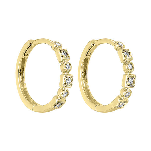 14Kt Yellow Gold Diamond 1 8Ctw Earring For Cheap