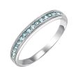 14Kt White Gold Blue Topaz 1 3Ctw Ring For Sale