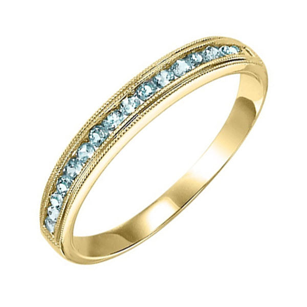 14Kt Yellow Gold Aquamarine 1 3Ctw Ring on Sale