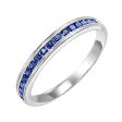 14Kt White Gold Diamond 1 6Ctw & Sapphire 1 5Ctw Ring on Sale