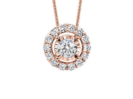 14Kt Rose Gold Diamond 1 6Ctw Pendant Online Sale