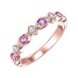 14Kt Rose Gold Diamond 1 20Ctw & Pink Sapphire 1 6Ctw Ring For Cheap