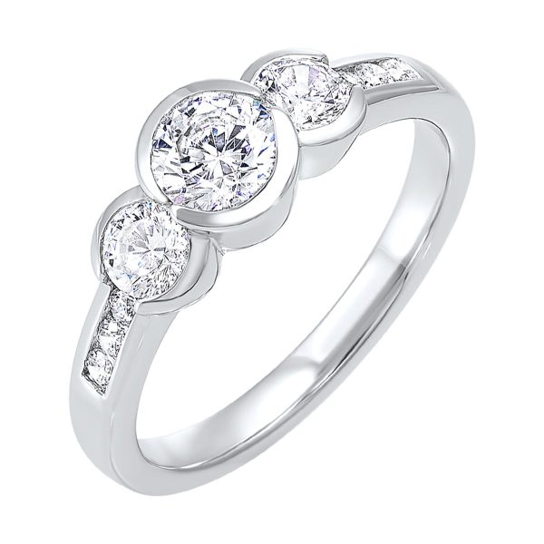 14Kt White Gold Diamond 2Ctw Ring Online