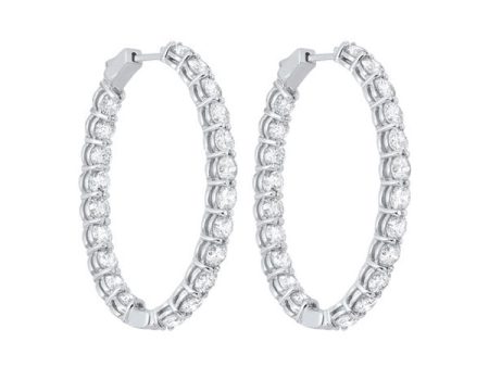 14Kt White Gold Diamond 10Ctw Earring Online Hot Sale