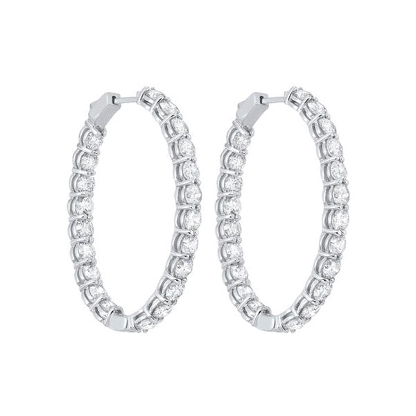 14Kt White Gold Diamond 10Ctw Earring Online Hot Sale