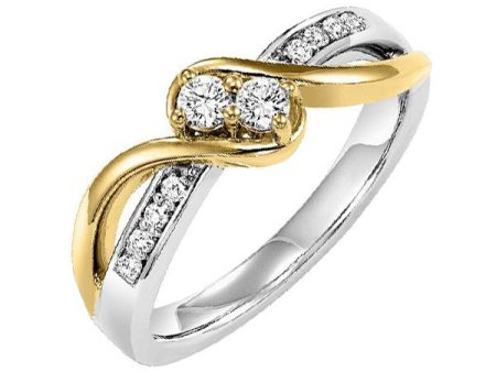 14Kt White Yellow Gold Diamond 1 2Ctw Ring Online Hot Sale