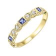 10Kt Yellow Gold Diamond 1 12Ctw & Sapphire 1 8Ctw Ring on Sale