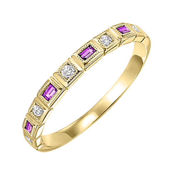 14Kt Yellow Gold Diamond 1 10Ctw & Ruby 1 8Ctw Ring For Discount