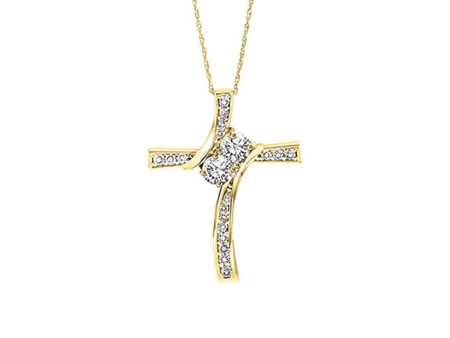 14Kt Yellow Gold Diamond 1 2Ctw Pendant on Sale