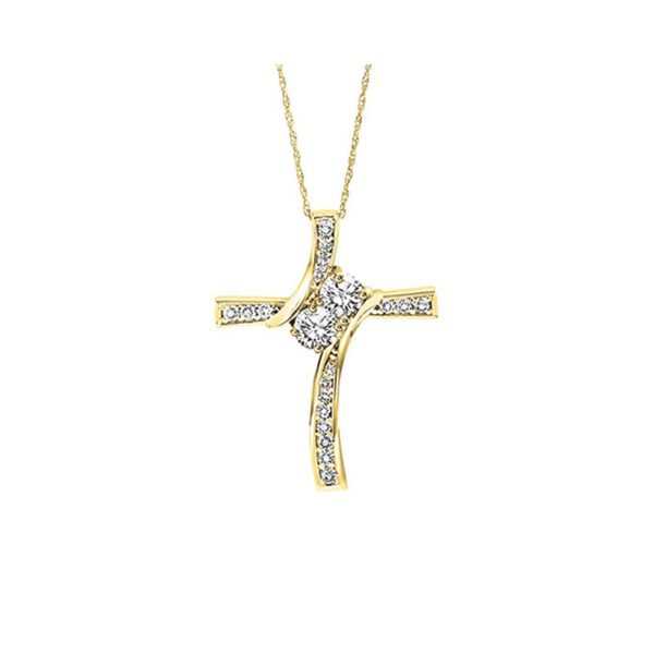 14Kt Yellow Gold Diamond 1 2Ctw Pendant on Sale