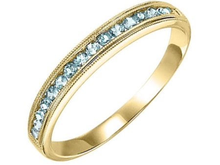 14Kt Yellow Gold Blue Topaz 1 3Ctw Ring Online Hot Sale