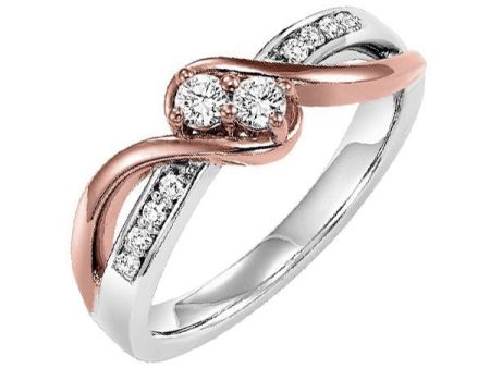 14Kt White Rose Gold Diamond 1 5Ctw Ring Cheap