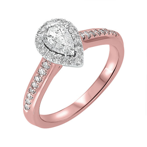 14Kt Rose Gold Diamond 1 2Ctw Ring Cheap