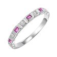 14Kt White Gold Diamond 1 10Ctw & Pink Sapphire 1 7Ctw Ring Online Hot Sale