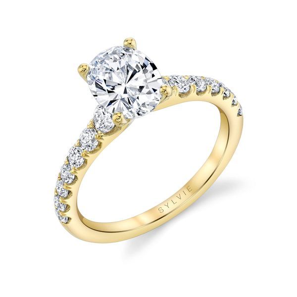 Oval Cut Classic Engagement Ring - Veronique For Cheap