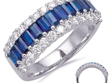 White Gold Sapphire & Diamond Ring Hot on Sale