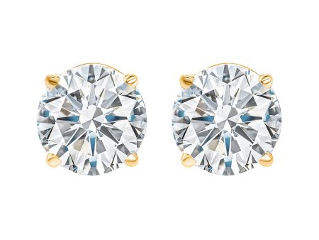 14Kt Yellow Gold Diamond 1 1 2Ctw Earring For Discount