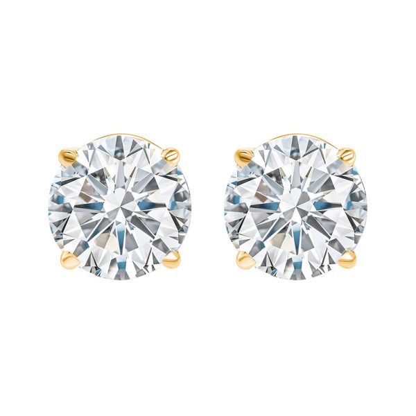 14Kt Yellow Gold Diamond 1 1 2Ctw Earring For Discount