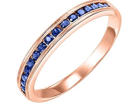 14Kt Rose Gold Sapphire 1 3Ctw Ring Online now