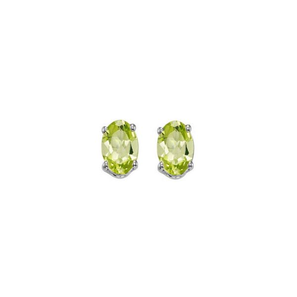 14Kt White Gold & Peridot 1 2Ctw Earring Hot on Sale