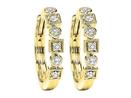 10Kt Yellow Gold Diamond 1 8Ctw Earring Supply