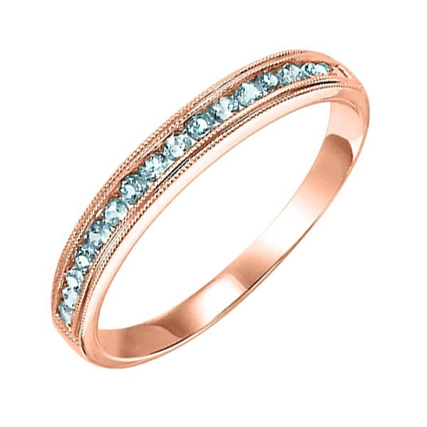 14Kt Rose Gold Blue Topaz 1 3Ctw Ring Online now