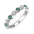 10Kt White Gold Diamond 1 20Ctw & Emerald 1 6Ctw Ring Online now