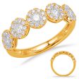 Yelllow Gold Diamond Fashion Ring Online Hot Sale