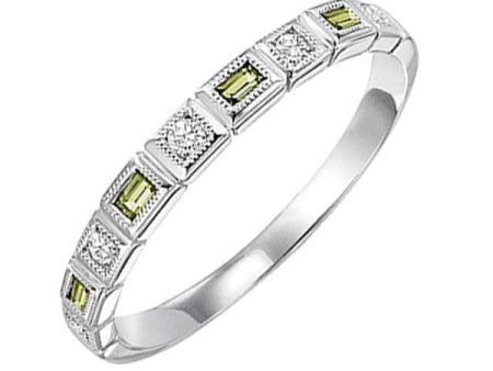 10Kt White Gold Diamond 1 10Ctw & Peridot 1 7Ctw Ring on Sale