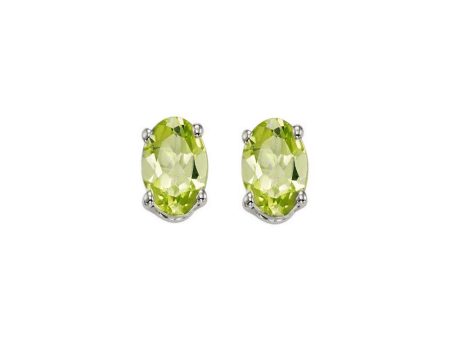 14Kt White Gold & Peridot 1Ctw Earring Online now