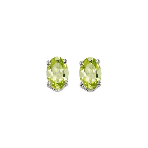 14Kt White Gold & Peridot 1Ctw Earring Online now