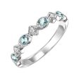 14Kt White Gold Diamond 1 20Ctw & White Topaz 1 6Ctw Ring Online