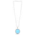 Silver & 18K Popcorn Turquoise Medallion Fashion