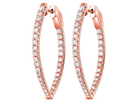 14Kt Rose Gold Diamond 1 1 2Ctw Earring on Sale