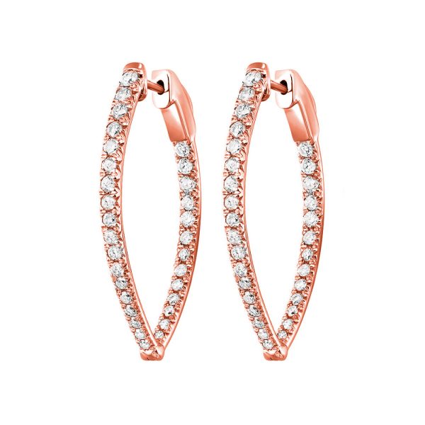 14Kt Rose Gold Diamond 1 1 2Ctw Earring on Sale