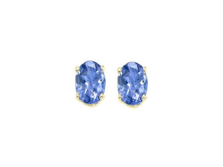 14Kt Yellow Gold & Tanzanite 7 8Ctw Earring For Cheap