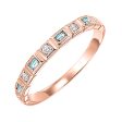 10Kt Rose Gold Diamond 1 12Ctw & Blue Topaz 1 7Ctw Ring Hot on Sale