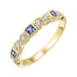 14Kt Yellow Gold Diamond 1 12Ctw & Sapphire 1 6Ctw Ring Online Sale