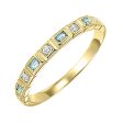 10Kt Yellow Gold Diamond 1 10Ctw & Blue Topaz 1 6Ctw Ring Online Hot Sale